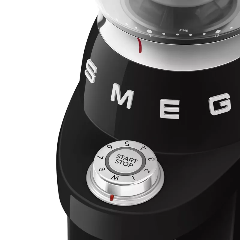 Smeg CGF03BLEU macinacaffè con macine coniche 50's Style - nero, 150W, capacità 350g