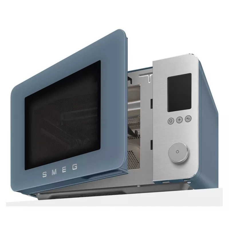 Smeg forno microonde combinato MOC02SBMEU, 9 funzioni, 2100 W, Storm Blue opaco