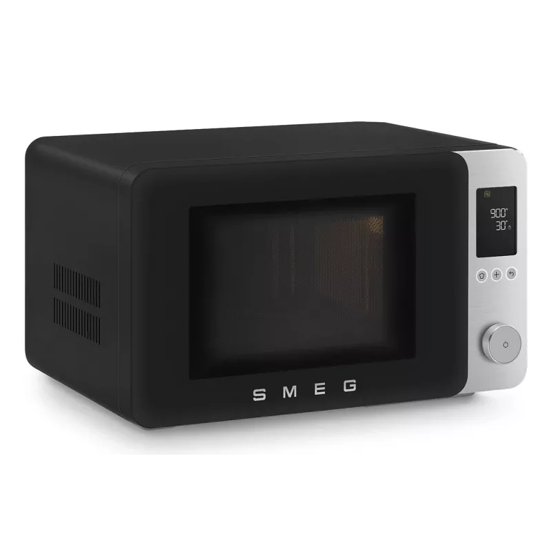 Smeg MOC02BLMEU forno microonde combinato, 9 funzioni, 2100 W, nero opaco