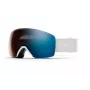 Smith Skyline maschera da sci con lente ChromaPop fotocromatica, montatura White Vapor e lente Blue Sensor Mirror