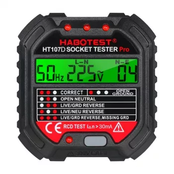 Tester per prese con display digitale Habotest HT107D