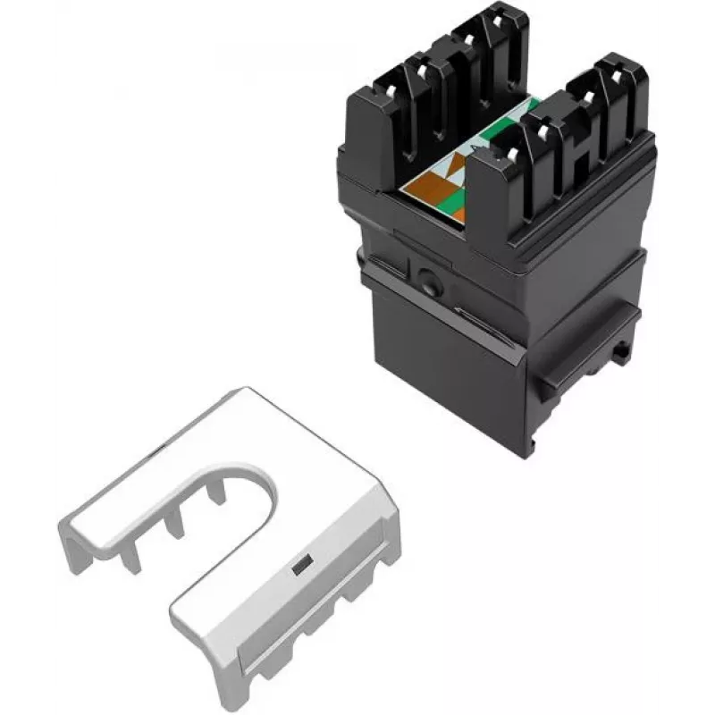 SOLARIX Jack keystone RJ45 Cat.6 UTP senza attrezzi, nero