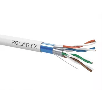 SOLARIX SXKD-6A-FFTP-LSOH cavo di installazione Cat.6A F/FTP, LSOH, Dca-s2,d2,a1, 500m bobina in legno, grigio
