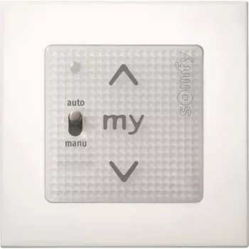 Somfy Smoove Uno A/M io Pure trasmettitore a parete bianco con cornice 1811405