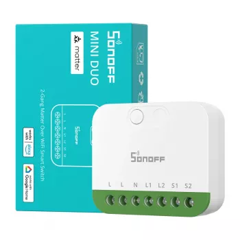 Sonoff MINI-2GS mini interruttore Matter a due canali
