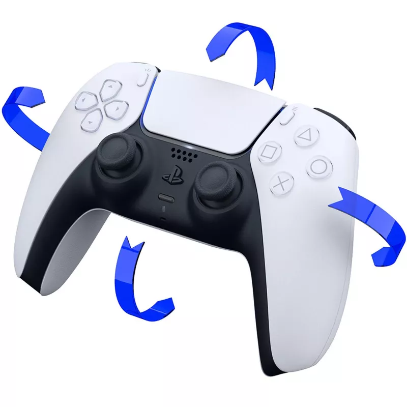 Controller wireless Sony CFI-ZCT1W/W DualSense – bianco – feedback aptico e trigger adattivi per PS5, PC, dispositivi mobili