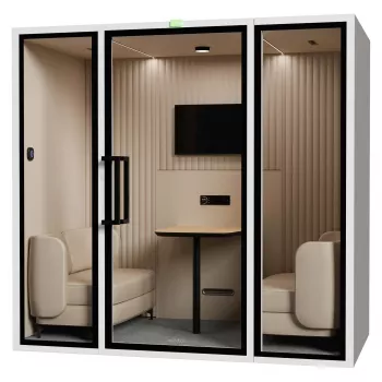 SOUNDBOX INC ARTPod+ ML cabina acustica per 4 persone, bianco