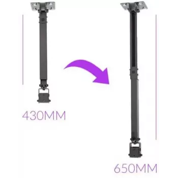 Spacetronik SPA-P01B supporto universale per proiettore 2-in-1 soffitto/parete, 15 kg, acciaio, nero