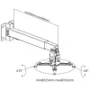 Spacetronik SPA-P01B supporto universale per proiettore 2-in-1 soffitto/parete, 15 kg, acciaio, nero