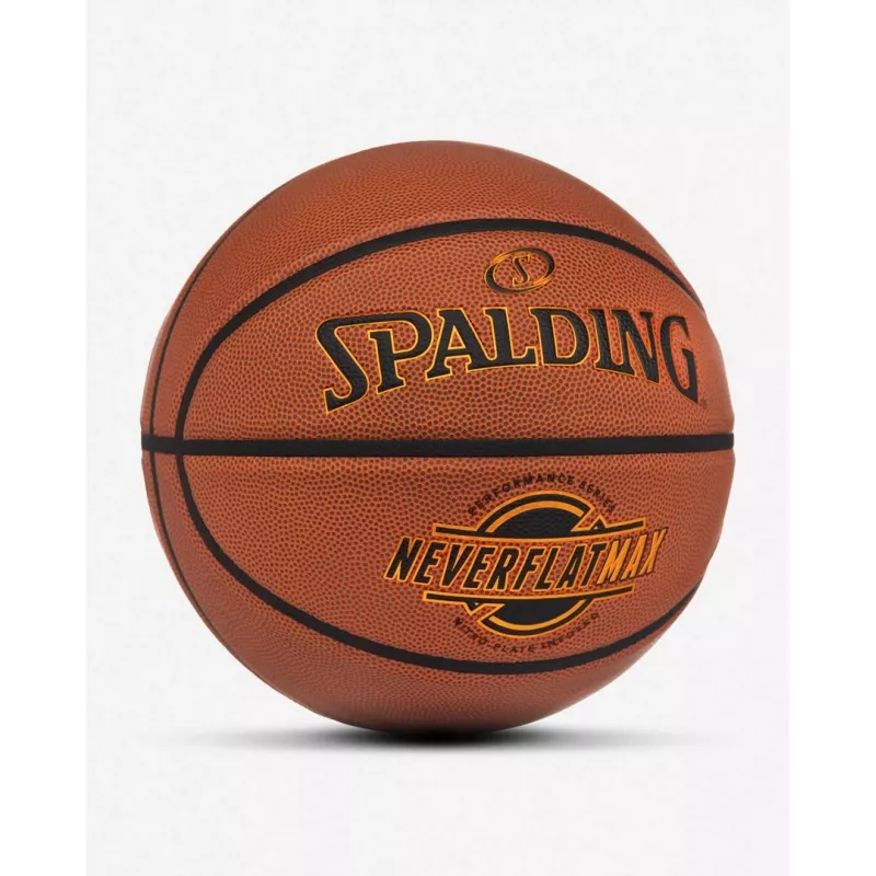 Spalding Neverflat Max pallone da basket indoor/outdoor, marrone