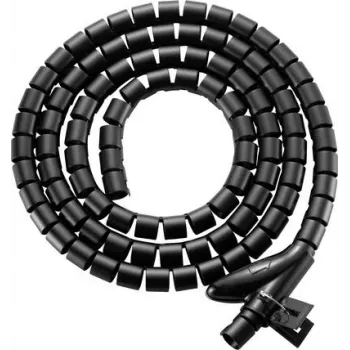 SpeaKa Professional spirale avvolgicavo in poliuretano PE nero flessibile 15 mm x 2,5 m (SP-13402968)