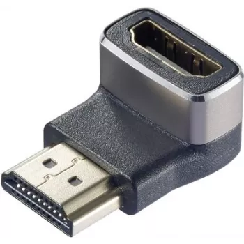 SpeaKa Professional SP-11306836 Adattatore HDMI 8K 60Hz 4K 120Hz 90° angolare verso il basso maschio su femmina nero argento