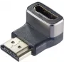 SpeaKa Professional SP-11306836 Adattatore HDMI 8K 60Hz 4K 120Hz 90° angolare verso il basso maschio su femmina nero argento