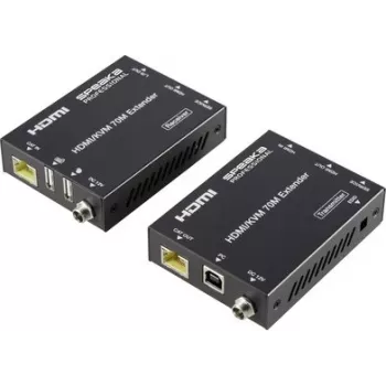 SpeaKa Professional SP-11562928 set extender HDMI controllabile da PC 4K@60Hz 70m CAT6 nero