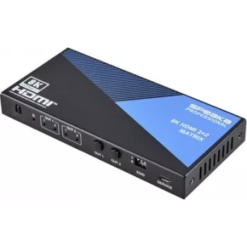 SpeaKa Professional SP-11571776 Switch matrice HDMI 2x2 8K@60Hz Ultra HD nero