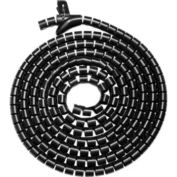 SpeaKa Professional SP-13402976 Guaina per fascette cavi poliuretano nero 10 mm x 1 m
