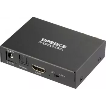 SpeaKa Professional SP-HDS-300 Splitter HDMI 1x2 con estrazione audio 4K