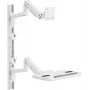 SpeaKa Professional SP-MM-961 Supporto a parete full-motion per monitor 17-49 pollici, bianco, regolabile in altezza, orientabile e inclinabile, VESA fino a 100x100, 20 kg