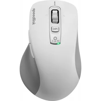 SPEEDLINK VELORA mouse wireless ricaricabile, Bluetooth e 2,4 GHz, rotella Smart Flying Scroll, bianco SL-630310-WT