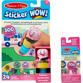 Spin Master Melissa & Doug Sticker WOW! Timbro adesivi gelato e blocco attività