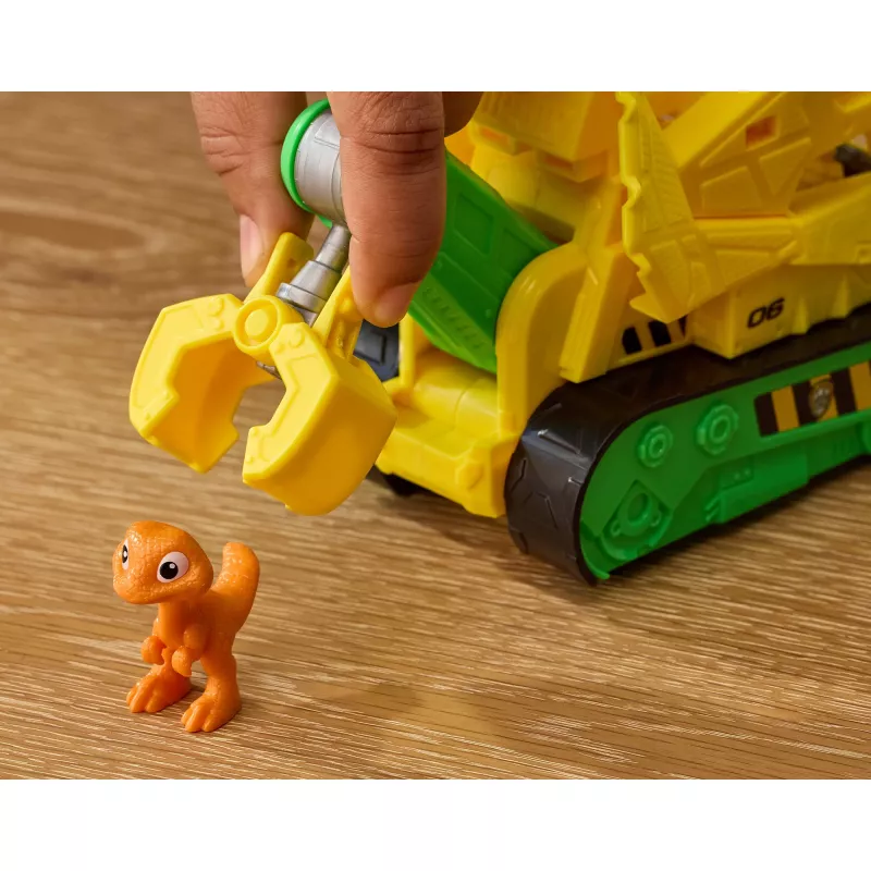 SPINMASTER Paw Patrol: Der Dino-Film - bulldozer di soccorso Dino di Rubble
