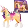 SPINMASTER Unicorn Academy - Unicorno Leaf (28 cm, con criniera e coda vere, briglia rimovibile, sella e spazzola)