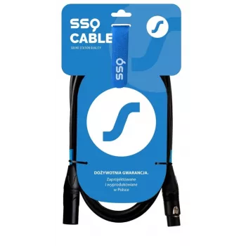 SSQ Cable XX1 - cavo microfono XLR-XLR, 1 metro, nero