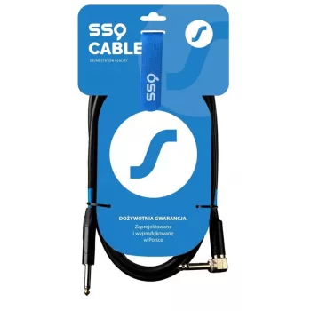 SSQ JMPJMK4 SS-1469 Cavo jack mono - jack mono (spina a 90 gradi) 4 m nero