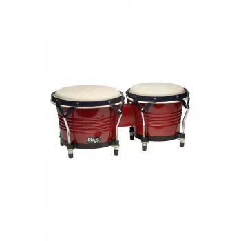 Stagg BW 200 CH bongos in legno con pelli in pelle naturale e ferramenta cromata