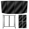 STAND4ME DJ PARAWAN COMPACT BK schermo facciata DJ 4 pannelli struttura nera tessuto bianco