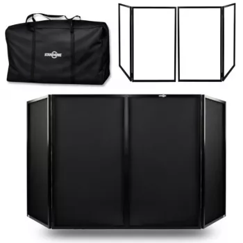 STAND4ME DJ PARAWAN COMPACT BK SET Facciata DJ 4 pannelli nera