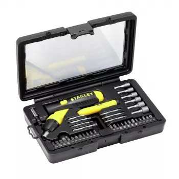STANLEY Set cacciavite a cricchetto 38 pezzi con impugnatura a pistola