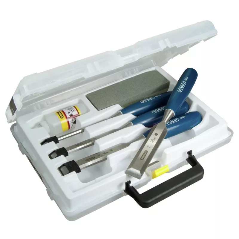 Stanley 5002 Series Set di 6 scalpelli in legno in valigetta di plastica
