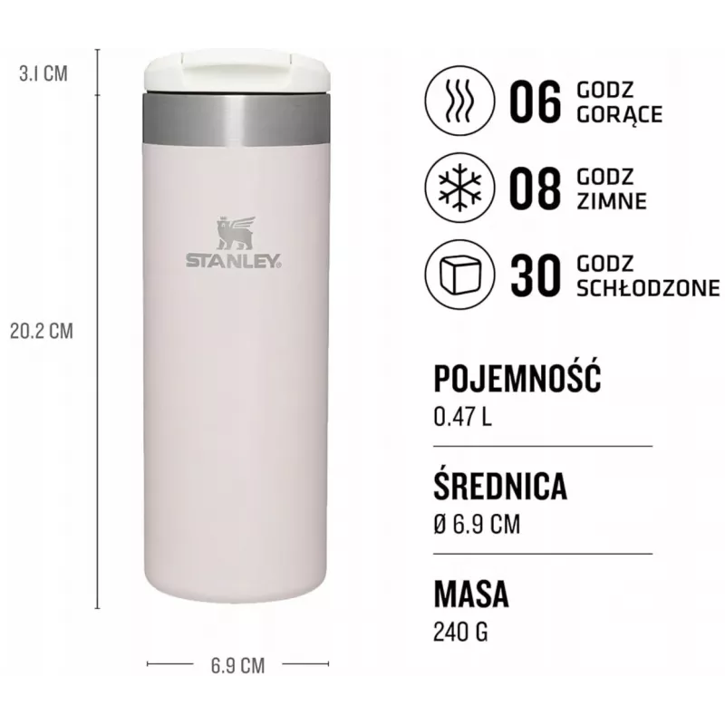 Stanley AeroLight Tazza termica 0,47L quarzo rosa metallizzato