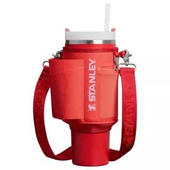 STANLEY All-Day Quencher Carry-All Borsa per Thermos con cannuccia 1,18L, Rosso corallo-Arancione