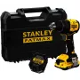 STANLEY avvitatore trapano a batteria (SFMCD714D1T-QW), 18V (nero/giallo, batteria Li-Ion 2,0 Ah, valigetta Pro-Stack)