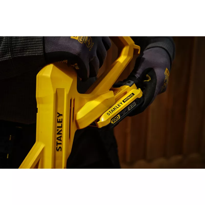 STANLEY tagliabordi a batteria (SFMCST925M1-QW), 18V (nero/giallo, Li-Ion 2,0 Ah)
