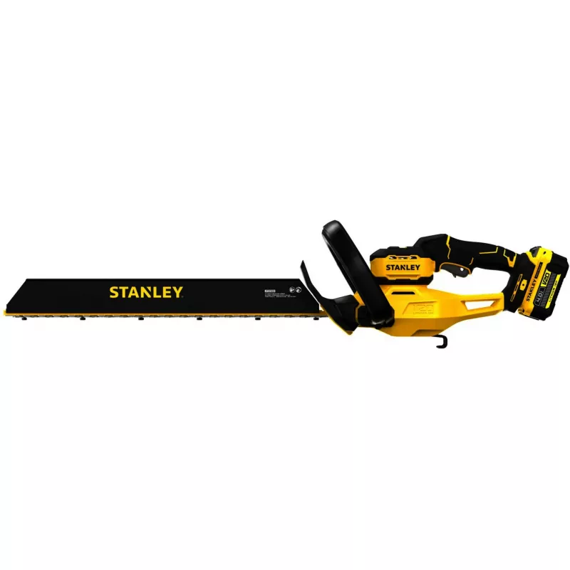 STANLEY Tagliasiepi a batteria (STCHT8255M1-QW), 18V (nero/giallo, batteria Li-Ion 4,0 Ah)