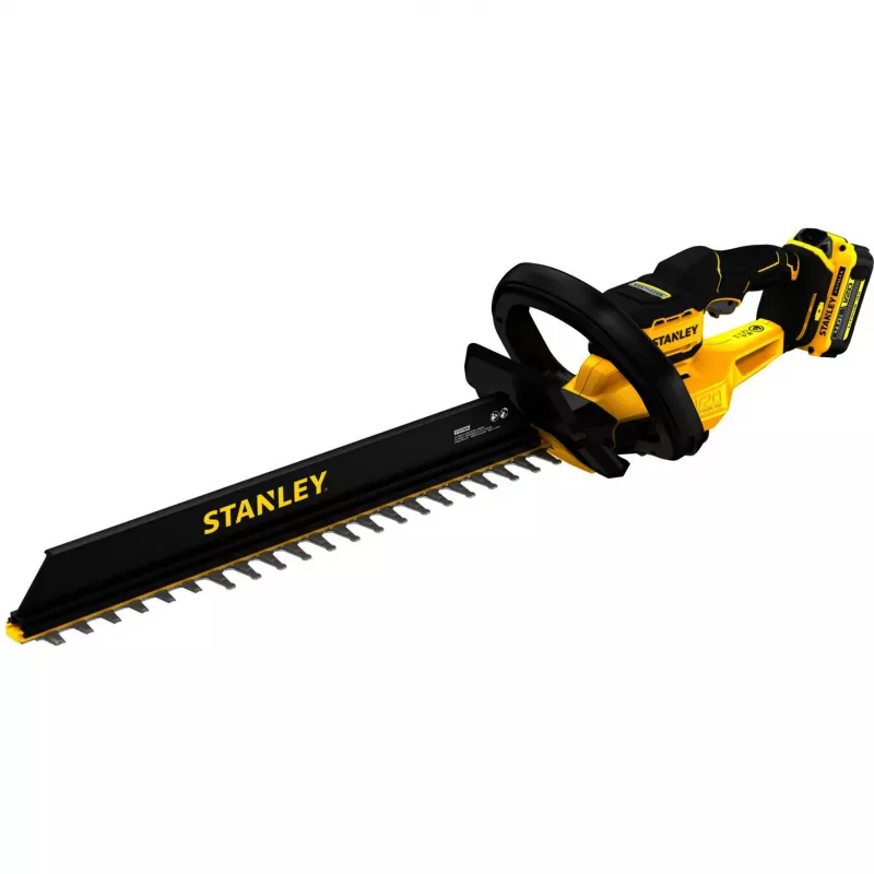 STANLEY Tagliasiepi a batteria (STCHT8255M1-QW), 18V (nero/giallo, batteria Li-Ion 4,0 Ah)