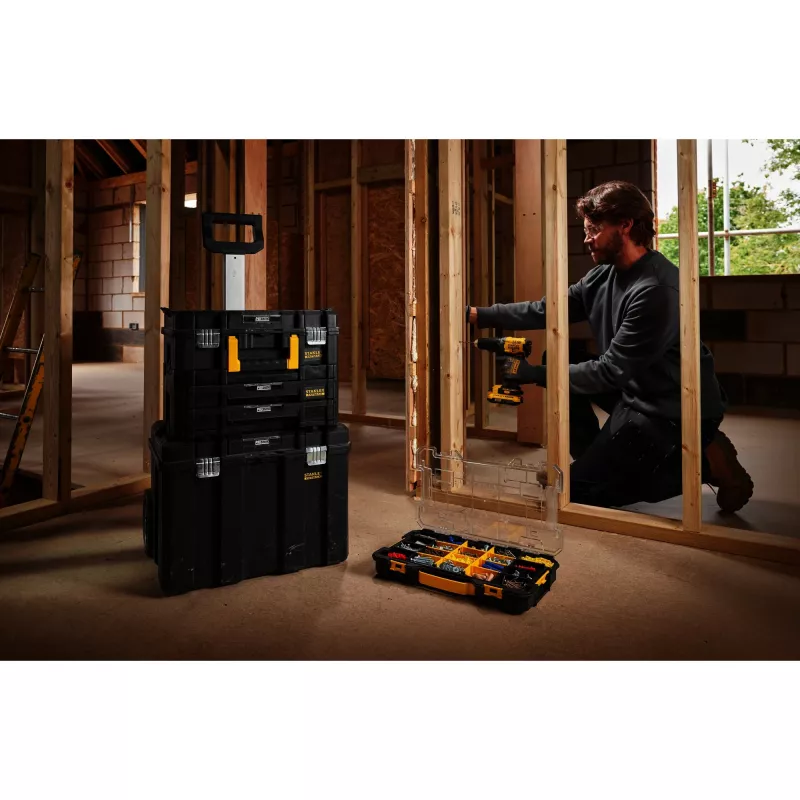 Stanley FatMax Pro-Stack FMST17838-1 organizzatore piatto con 20 scomparti, impilabile