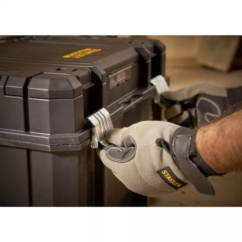 Stanley FATMAX PRO-STACK valigia rigida per utensili, 22L, IP54, nero con dettagli gialli