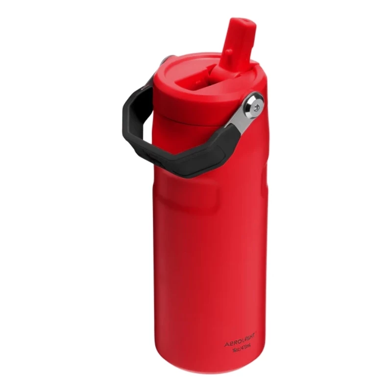 STANLEY IceFlow Bottle Flip Straw 2.0 0,47L rosso scuro borraccia termica con cannuccia