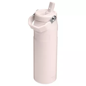 STANLEY IceFlow Bottle Flip Straw 2.0 0,71L rosa chiaro (Guava) - borraccia riutilizzabile in acciaio inox da 24oz con tappo a cannuccia flip, doppia parete isolata sottovuoto, a tenuta stagna, senza BPA, lavabile in lavastoviglie