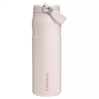 STANLEY IceFlow Bottle Flip Straw 2.0 0,71L rosa chiaro (Guava) - borraccia riutilizzabile in acciaio inox da 24oz con tappo a cannuccia flip, doppia parete isolata sottovuoto, a tenuta stagna, senza BPA, lavabile in lavastoviglie