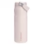 STANLEY IceFlow Bottle Flip Straw 2.0 0,71L rosa chiaro (Guava) - borraccia riutilizzabile in acciaio inox da 24oz con tappo a cannuccia flip, doppia parete isolata sottovuoto, a tenuta stagna, senza BPA, lavabile in lavastoviglie