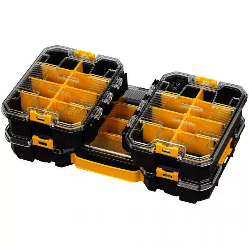 STANLEY PRO-STACK Set organizer 3 pezzi Nero/Trasparente