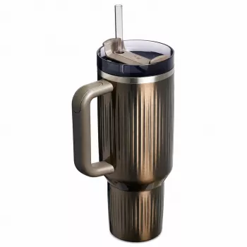 STANLEY Quencher H2.O Fluted Thermos in acciaio 1,18 l GunMetal Shine