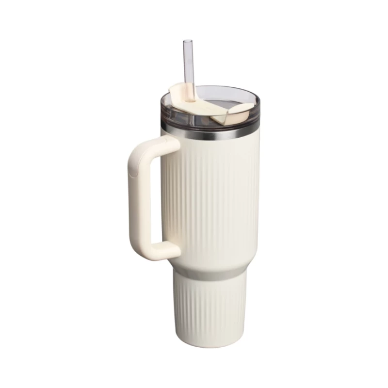 STANLEY The Quencher H2.0 Fluted Tumbler 1,18L Glossy Cream con cannuccia