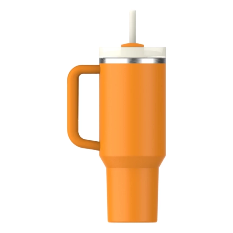 STANLEY The Quencher H2.O FlowState Bicchiere 1,18L Arancione con cannuccia