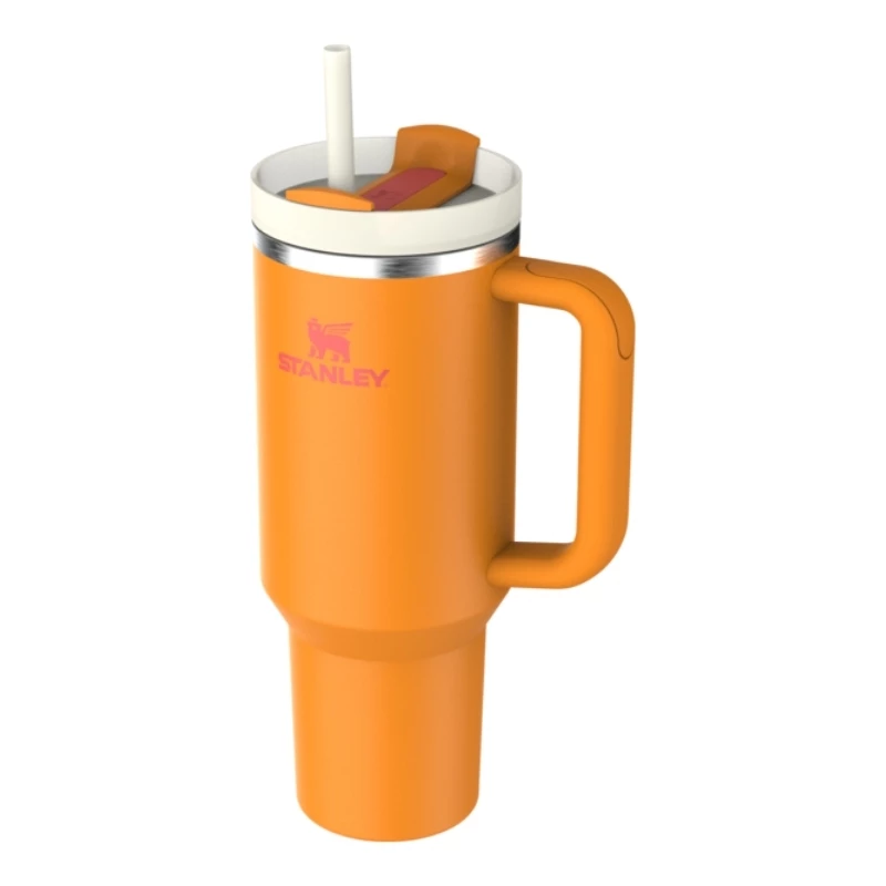 STANLEY The Quencher H2.O FlowState Bicchiere 1,18L Arancione con cannuccia